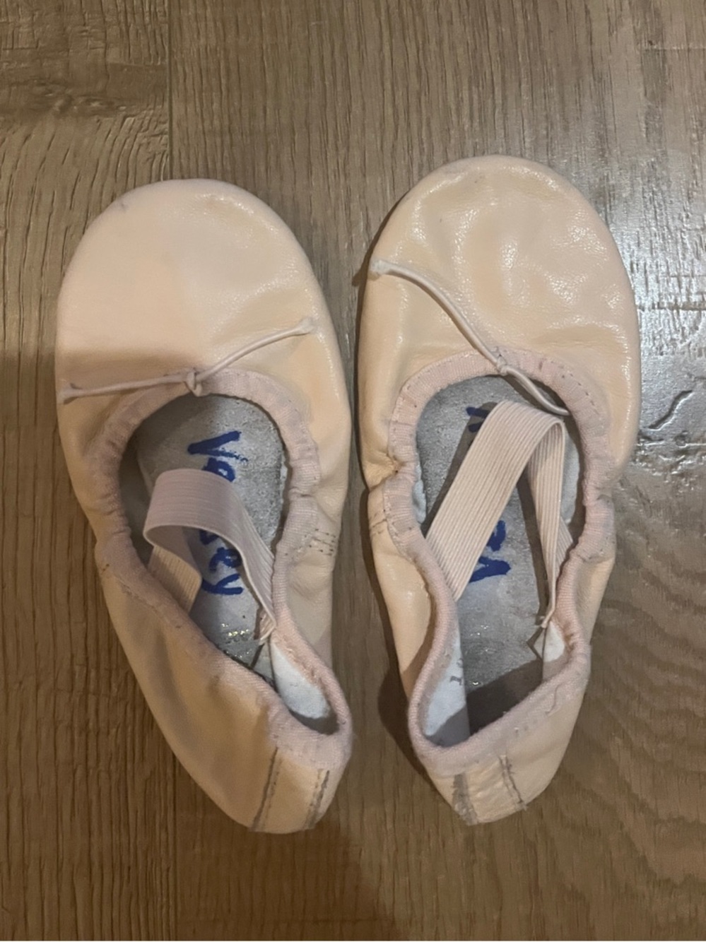 Bloch Pale Pink Leather Ballet Flats with Elastic Heel